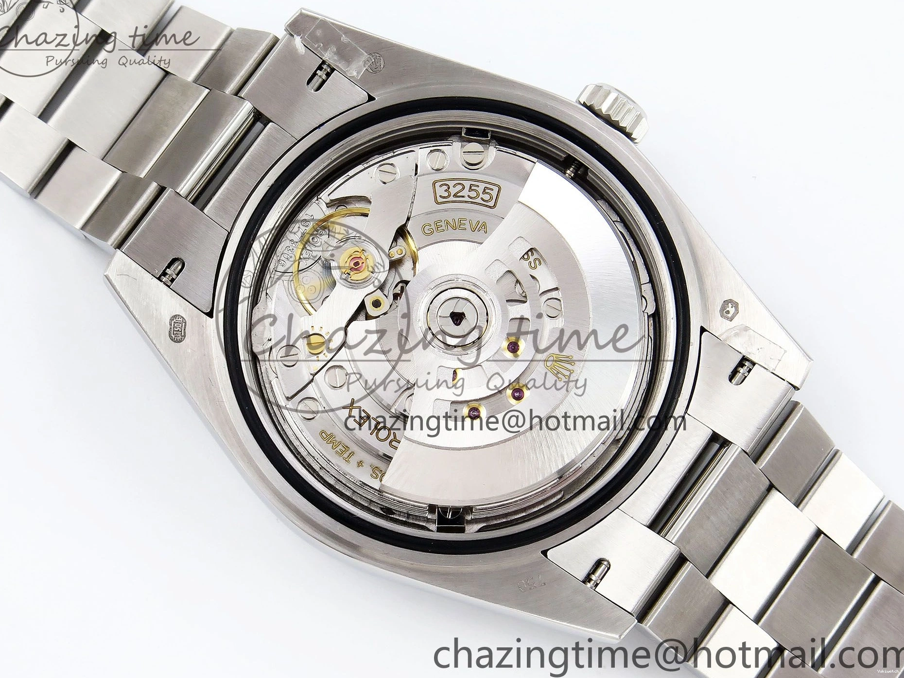 904L VR3255 DayDate SS President Green on Steel (Gain 40 Arabic Dial Weight) JDF Bracelet V3 0304